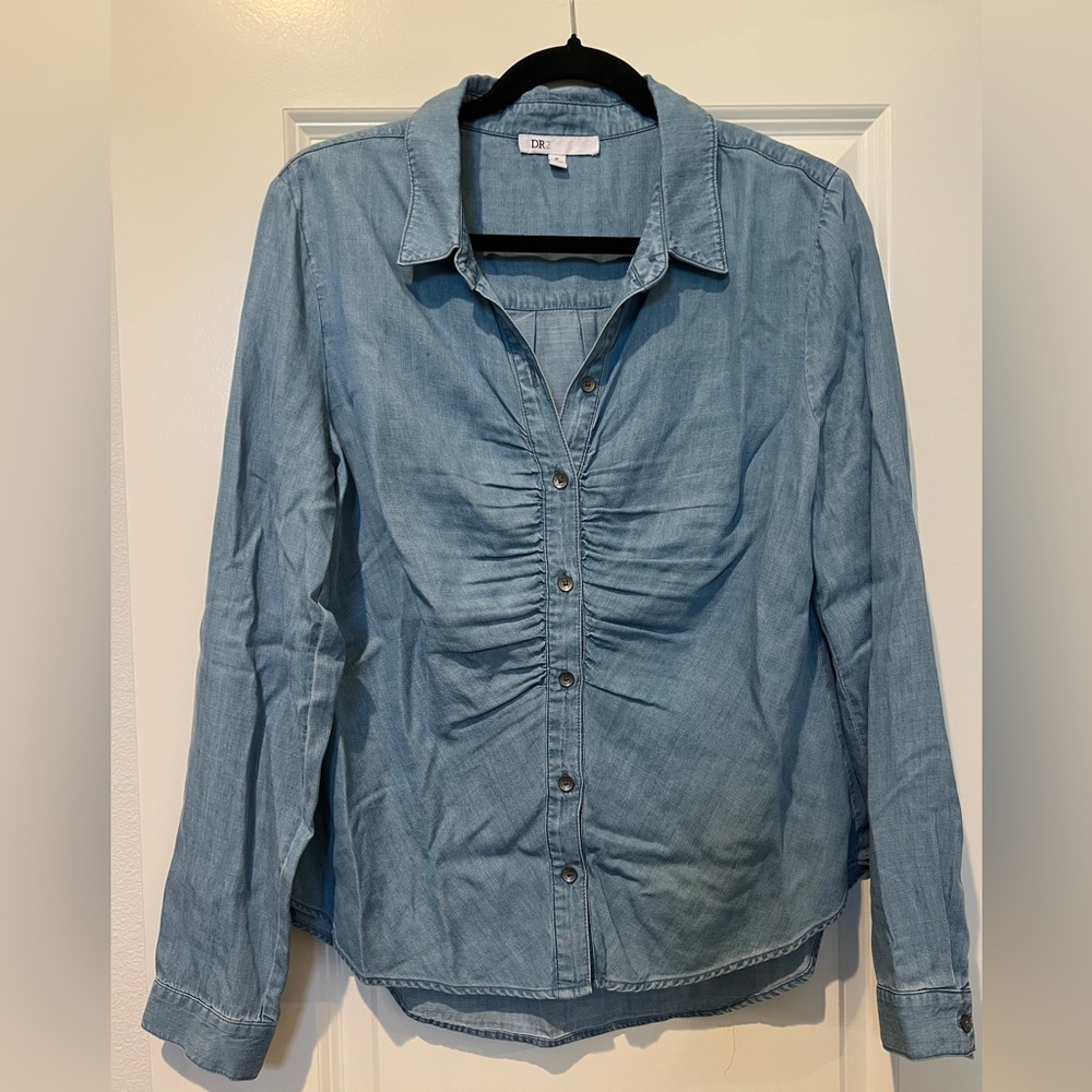 Light Blue/Jean Chambray Button Up Shirt